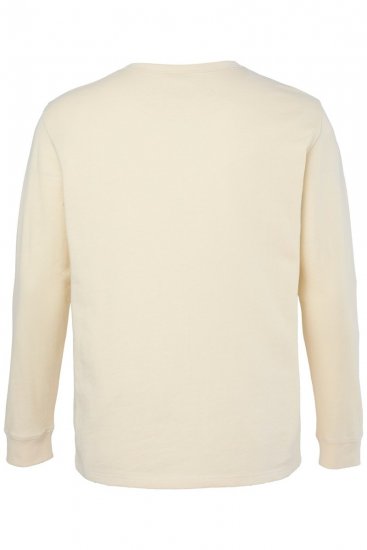 JP1880 851075 Henley majica z dolgimi rokavi Peščeno siva TALL - TALL T-shirts - Majice za visoke moške