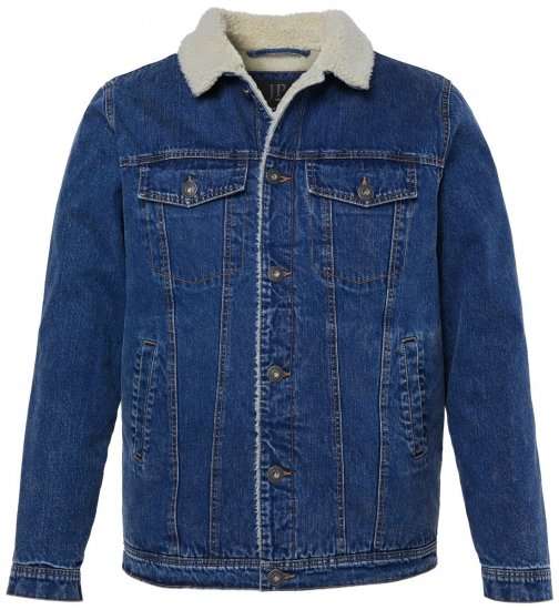 JP1880 851363 Jeans jakna s teddy podlogo Denim modra TALL - TALL jakne - TALL jakne za visoke moške