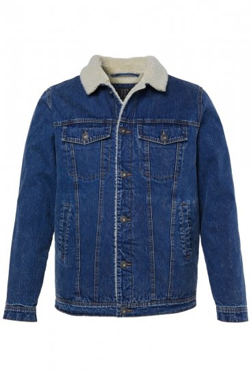 JP1880 851363 Jeans jakna s teddy podlogo Denim modra - Jakne - Moške bunde za Močnejše Postave