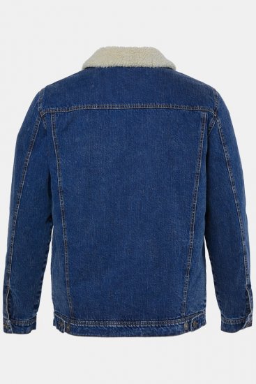 JP1880 851363 Jeans jakna s teddy podlogo Denim modra - Jakne - Moške bunde za Močnejše Postave