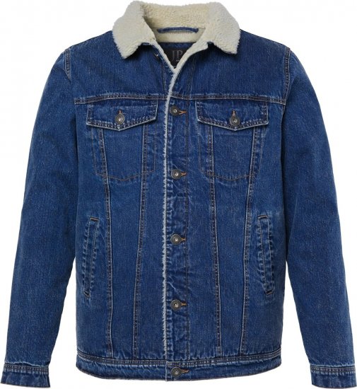 JP1880 851363 Jeans jakna s teddy podlogo Denim modra - Jakne - Moške bunde za Močnejše Postave