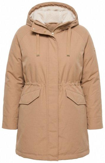 Ulla Popken 852028 Parka Bež - Plašči - Plašči za ženske večjih velikosti