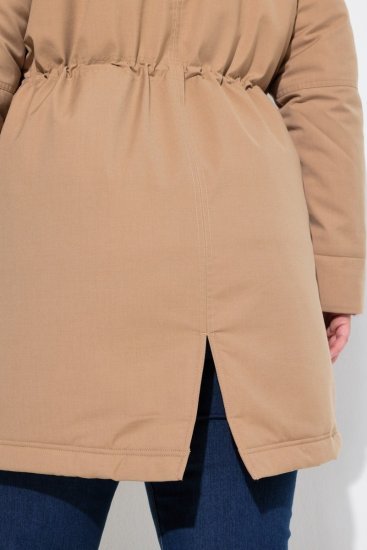Ulla Popken 852028 Parka Bež - Plašči - Plašči za ženske večjih velikosti