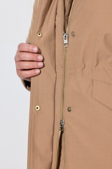 Ulla Popken 852028 Parka Bež - Plašči - Plašči za ženske večjih velikosti