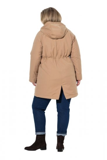 Ulla Popken 852028 Parka Bež - Plašči - Plašči za ženske večjih velikosti