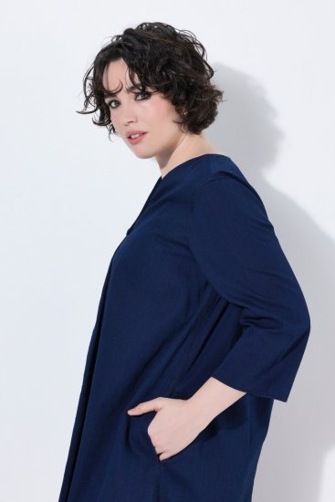 Ulla Popken 852191 Jeans obleka z žepi Denim modra - Obleke - Obleke za vse velikosti