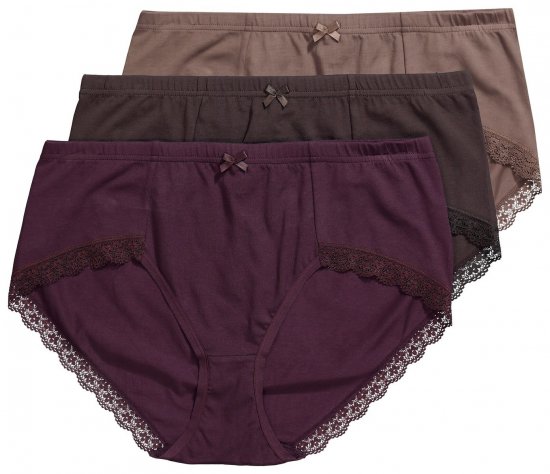 Ulla Popken 852698 Spodnjice 3 kosa Rjava - Spodnjice - 