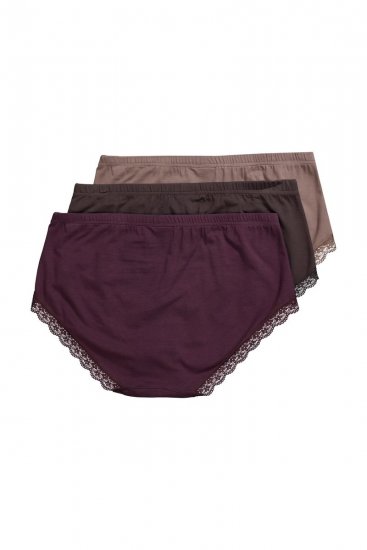 Ulla Popken 852698 Spodnjice 3 kosa Rjava - Spodnjice - 