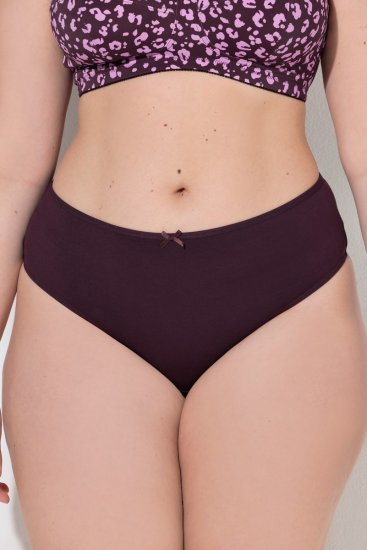 Ulla Popken 852758 Vzorčaste tangice 5 kosa Slivova - Spodnjice - 