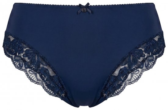 Ulla Popken 852930 Spodnjice s čipko Temno modra - Spodnjice - 