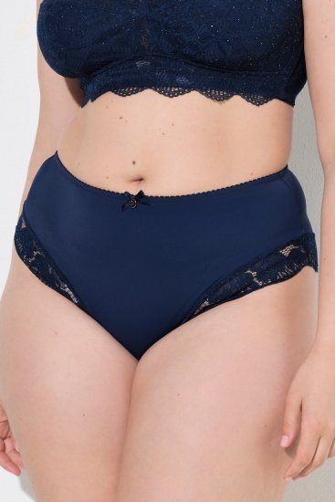 Ulla Popken 852930 Spodnjice s čipko Temno modra - Spodnjice - 
