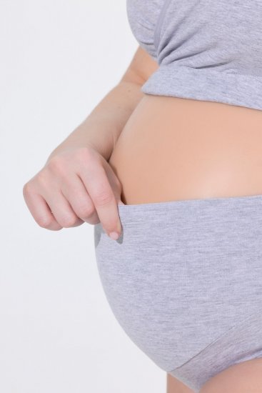 Ulla Popken 853611 Nosečniške spodnjice Siva melange - Spodnjice - 