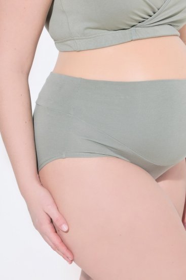 Ulla Popken 853611 Nosečniške spodnjice Sivozelena - Spodnjice - 