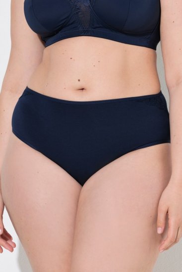 Ulla Popken 853698 Spodnjice s čipko 5 kosa Črna - Spodnjice - 