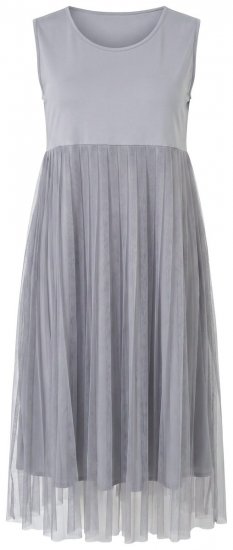 Ulla Popken 853879 Midi obleka A-kroja Siva - Midi obleke - Ženske midi obleke večjih velikosti