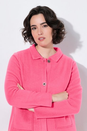 Ulla Popken 854200 Flis jakna Roza - Jakne - Jakne za ženske v velikih številkah