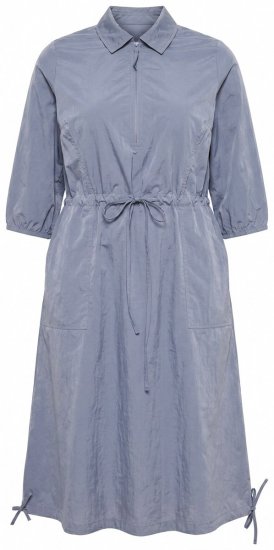 Ulla Popken 854413 Midi obleka z vrvico Siva - Midi obleke - Ženske midi obleke večjih velikosti