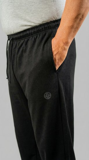 20 Nodi Grecale Stretch Fleece Cotton Sports Pants with Enzyme and Soft Touch Treatment Black - Trenirke & kratke trenirke - Moške Trenirke za Močnejše Postave
