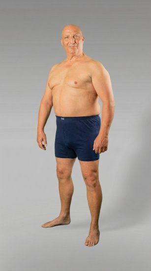 20 Nodi 935 Combed Cotton Jersey Boxer with Front Button Fly Navy - Boksarice - Moške Boksarice za Močnejše postave