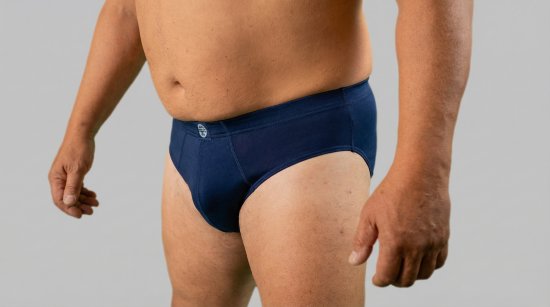 20 Nodi 974 Stretch Cotton Briefs with Internal Elastic Band and Low Rise Navy - Boksarice - Moške Boksarice za Močnejše postave