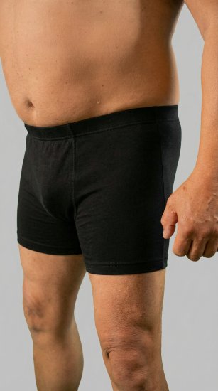 20 Nodi 978 Stretch Cotton Boxer with Internal Elastic Band Black - Boksarice - Moške Boksarice za Močnejše postave