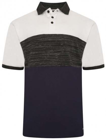 Kam Jeans 5484 Cut & Saw Inject Polo Shirt Charcoal - Polo majice - Moške Polo Majice za Močnejše Postave