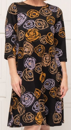 Scandinavian Caramel Flower Petals Dress Lavender and Orange - OBLAČILA ZA ŽENSKE 40-66 - 