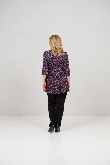 Scandinavian Caramel Flower Petals Tunic Purple - Majice - 