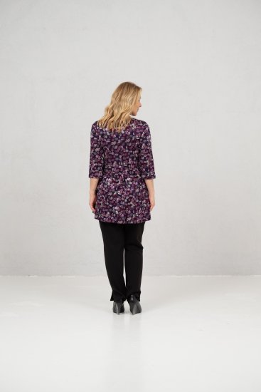 Scandinavian Caramel Flower Petals Tunic Purple - Majice - 