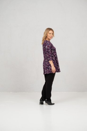 Scandinavian Caramel Flower Petals Tunic Purple - Majice - 
