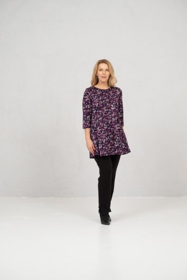 Scandinavian Caramel Flower Petals Tunic Purple - Majice - 
