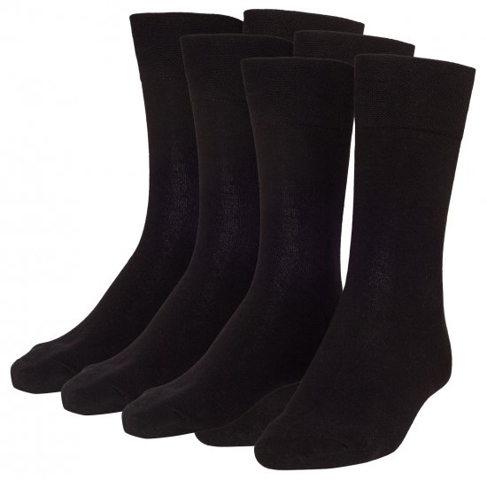 Adamo Aaron Soft-socks Black 3-pack - Spodnje perilo & kopalne hlače - Moško Spodnje Perilo za močnejše postave