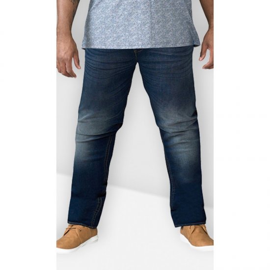 D555 Ambrose Tapered Fit Stretch Jeans Dark Blue TALL SIZES - MOŠKA OBLAČILA MT-6XLT - DALJŠI kroji