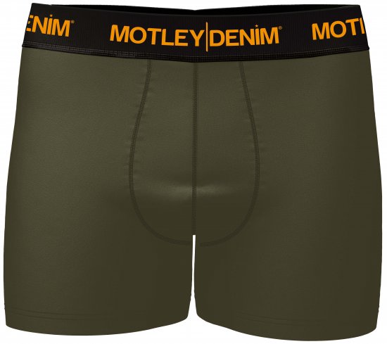Motley Denim Amsterdam Boxershorts Dark Khaki 2-pack - Spodnje perilo & kopalne hlače - Moško Spodnje Perilo za močnejše postave