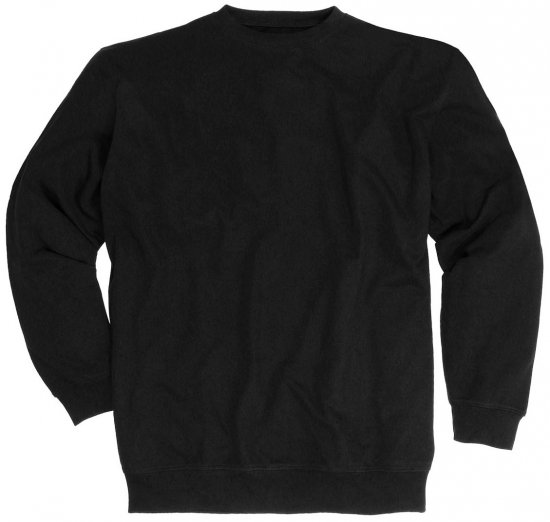 Adamo Athen Crew neck Sweatshirt Black - Puloverji & jopice - Moški Puloverji & Jopice za Močnejše Postave