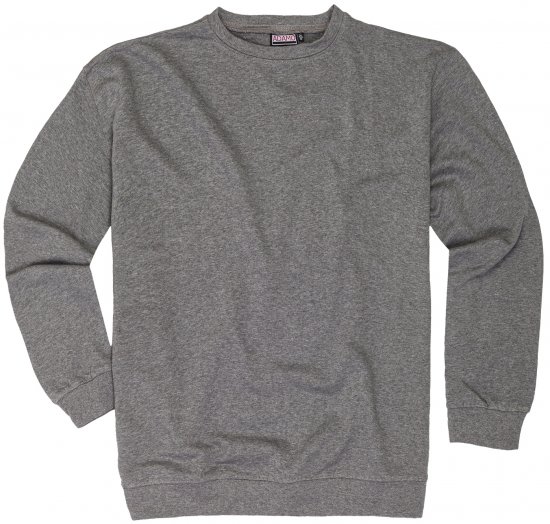 Adamo Athen Crew neck Sweatshirt Grey - Puloverji & jopice - Moški Puloverji & Jopice za Močnejše Postave
