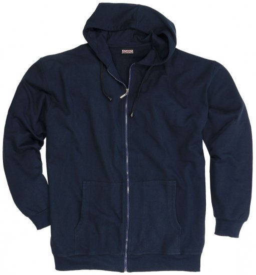 Adamo Athen Hoodie with Zipper Navy - Puloverji & jopice - Moški Puloverji & Jopice za Močnejše Postave