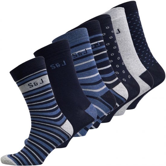 Smith & Jones Benji 7-pack Socks - Spodnje perilo & kopalne hlače - Moško Spodnje Perilo za močnejše postave