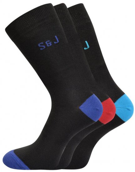 Smith & Jones Blear 3-pack Socks (46-49) - Spodnje perilo & kopalne hlače - Moško Spodnje Perilo za močnejše postave