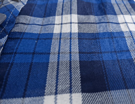 Kam Jeans 6369 Checked Short Sleeve Shirt Blue - Srajce - Moške srajce za Močnejše Postave