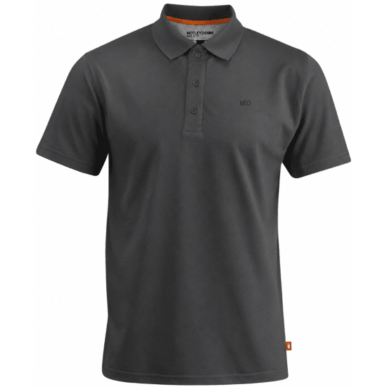 Motley Denim Bratislava Polo Charcoal - Polo majice - Moške Polo Majice za Močnejše Postave