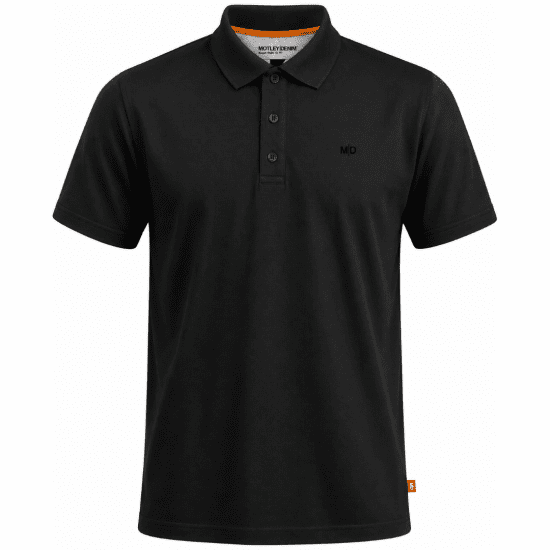 Motley Denim Bratislava Polo Black - Polo majice - Moške Polo Majice za Močnejše Postave