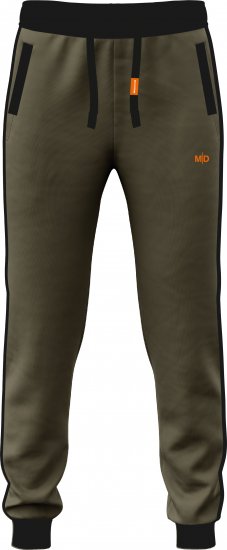Motley Denim Bremen Sweatpants Dark Khaki/Black - Trenirke & Kratke trenirke - Moške Trenirke za Močnejše Postave
