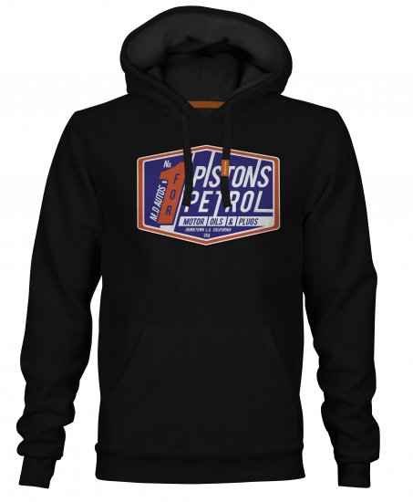 Motley Denim Bromley Hoodie Black - Puloverji & jopice - Moški Puloverji & Jopice za Močnejše Postave