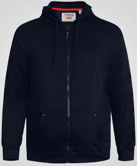 D555 Cantor Hoodie Navy - Puloverji & jopice - Moški Puloverji & Jopice za Močnejše Postave