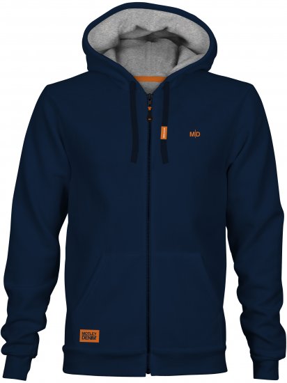 Motley Denim Copenhagen Hoodie Navy - Puloverji & jopice - Moški Puloverji & Jopice za Močnejše Postave
