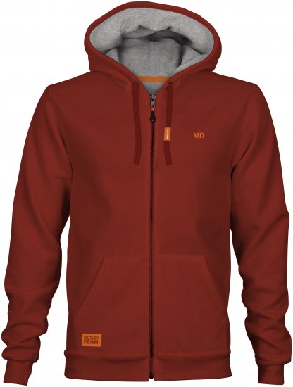 Motley Denim Copenhagen Hoodie Red - Puloverji & jopice - Moški Puloverji & Jopice za Močnejše Postave