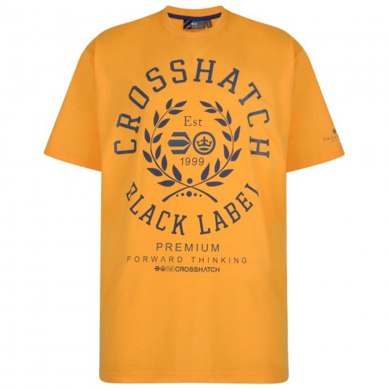 Crosshatch Laygos T-shirt Yellow - Kratke Majice - Moške kratke majice za močnejše postave