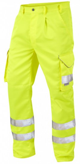Leo Bideford Cargo Pants Hi-Vis Yellow - Delovne obleke - Delovne Obleke Močnejše postave