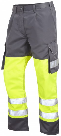 Leo Bideford Cargo Pants Hi-Vis Yellow/Grey - Delovne obleke - Delovne Obleke Močnejše postave